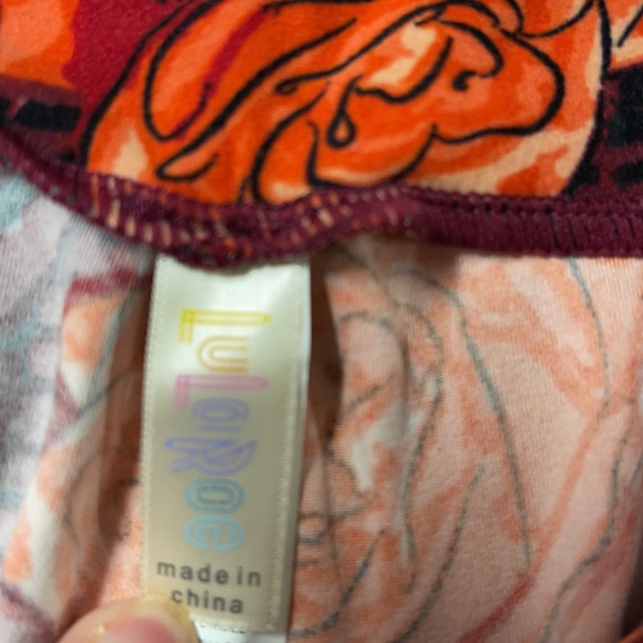 LuLaRoe New OS One Size Floral Leggings NWT - Picture 4 of 6